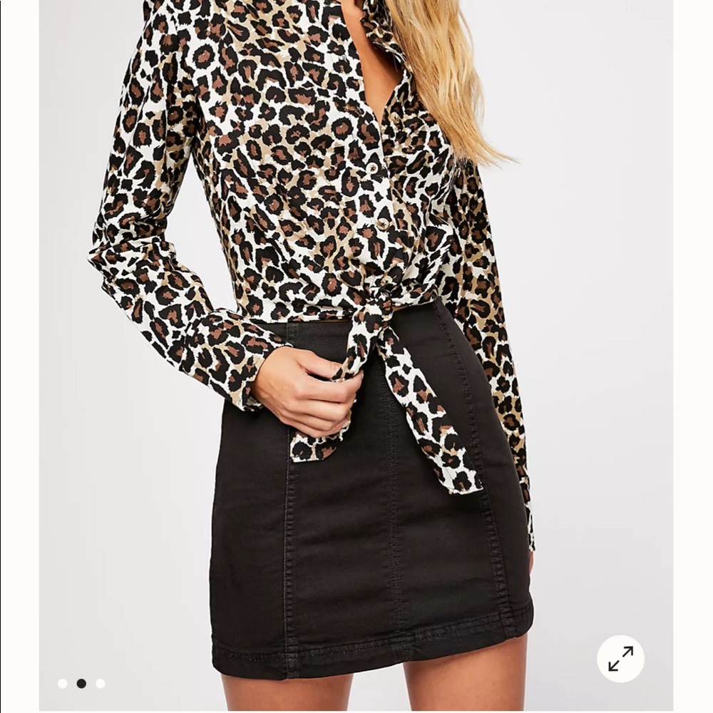 Free People Modern Femme Denim Mini Skirt